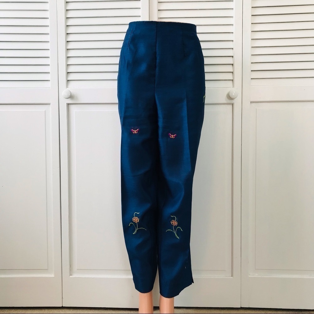 2/$25 SAG HARBOR Blue Embroidered Pants Size 14